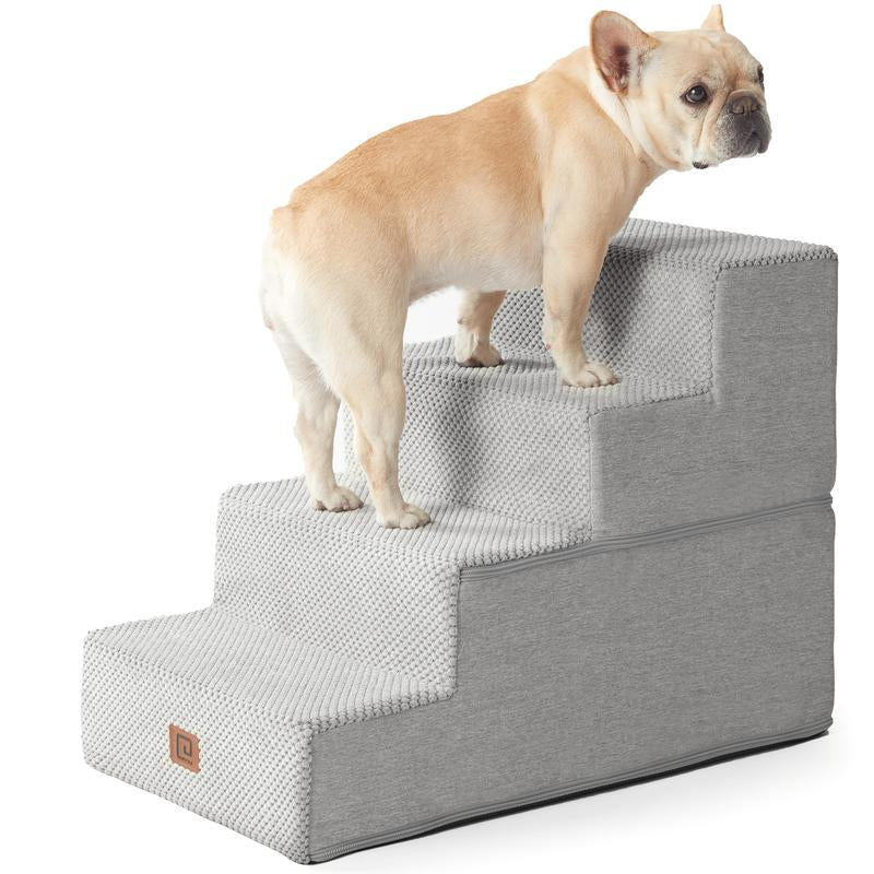 EHEYCIGA Dog Stairs for Bed Dog Steps for High Bed, Pet Steps for Small Dogs and Cats, Non-Slip Balanced Dog Indoor Ramp Pet Step, Home
