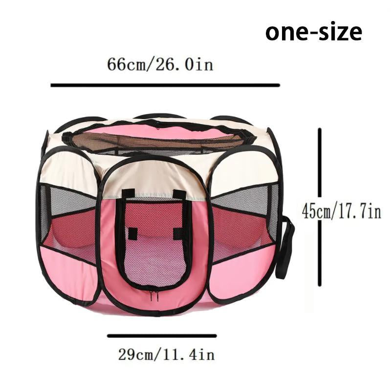Portable Pet Playpen, Foldable Paw Print Pet Tent, Pet Maternity Room, Pet Nest for Dogs & Cats