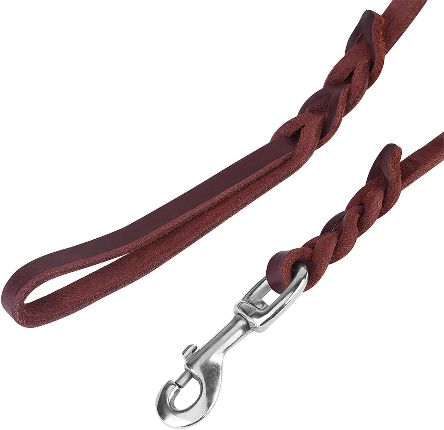 Leather Pet Dog Leash, Cowhide Safety Rope Belt for Daily Walking, Running, and Training (#01)