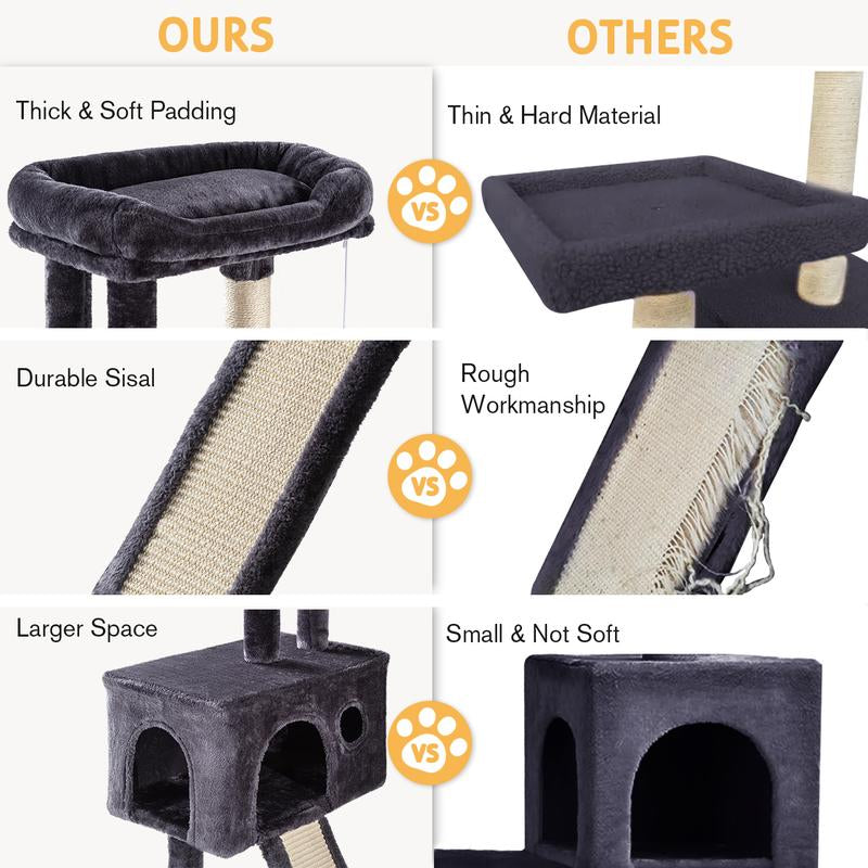 SHA CERLIN 36” Cat Tree | Multi-Level Cat Tower with Hammock & Sisal Scratching Posts | Cozy & Fun for Cats#Tiktokshopbacktoschool