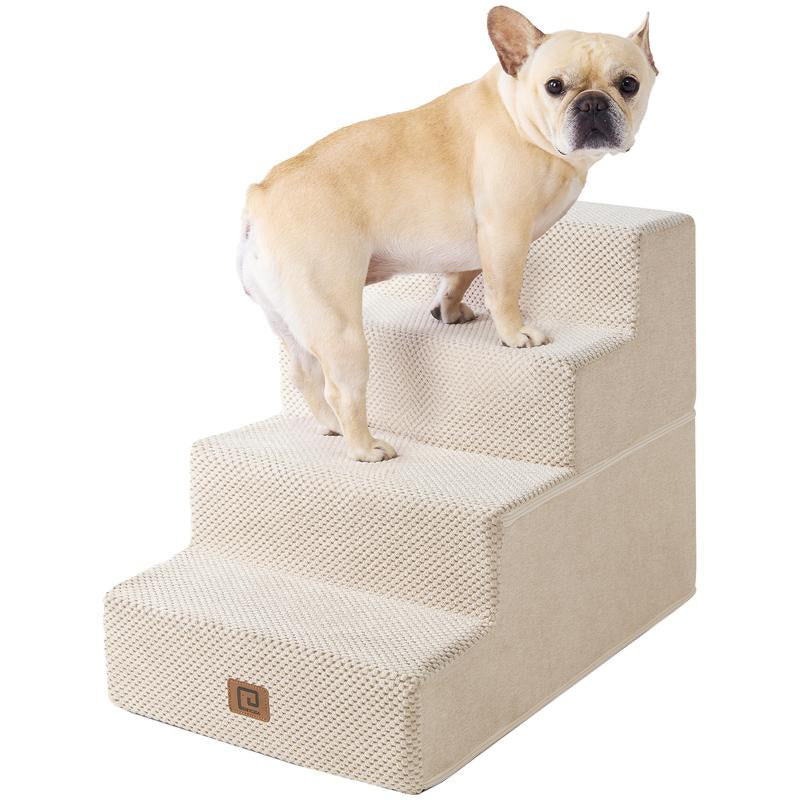 EHEYCIGA Dog Stairs for Bed Dog Steps for High Bed, Pet Steps for Small Dogs and Cats, Non-Slip Balanced Dog Indoor Ramp Pet Step, Home