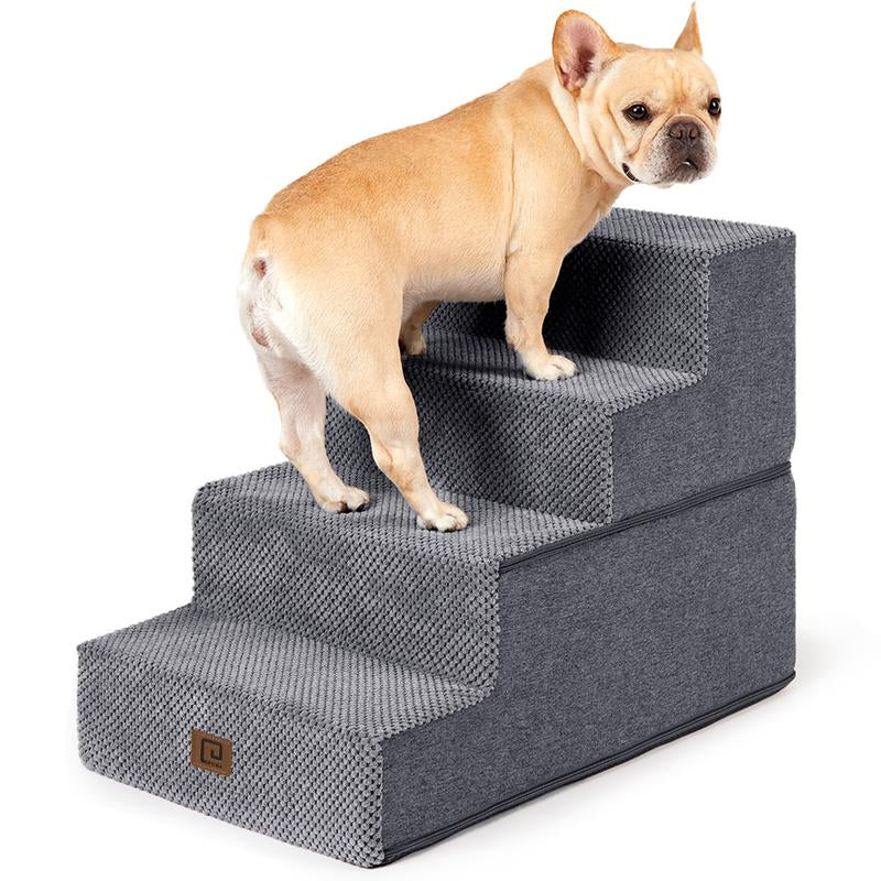 EHEYCIGA Dog Stairs for Bed Dog Steps for High Bed, Pet Steps for Small Dogs and Cats, Non-Slip Balanced Dog Indoor Ramp Pet Step, Home