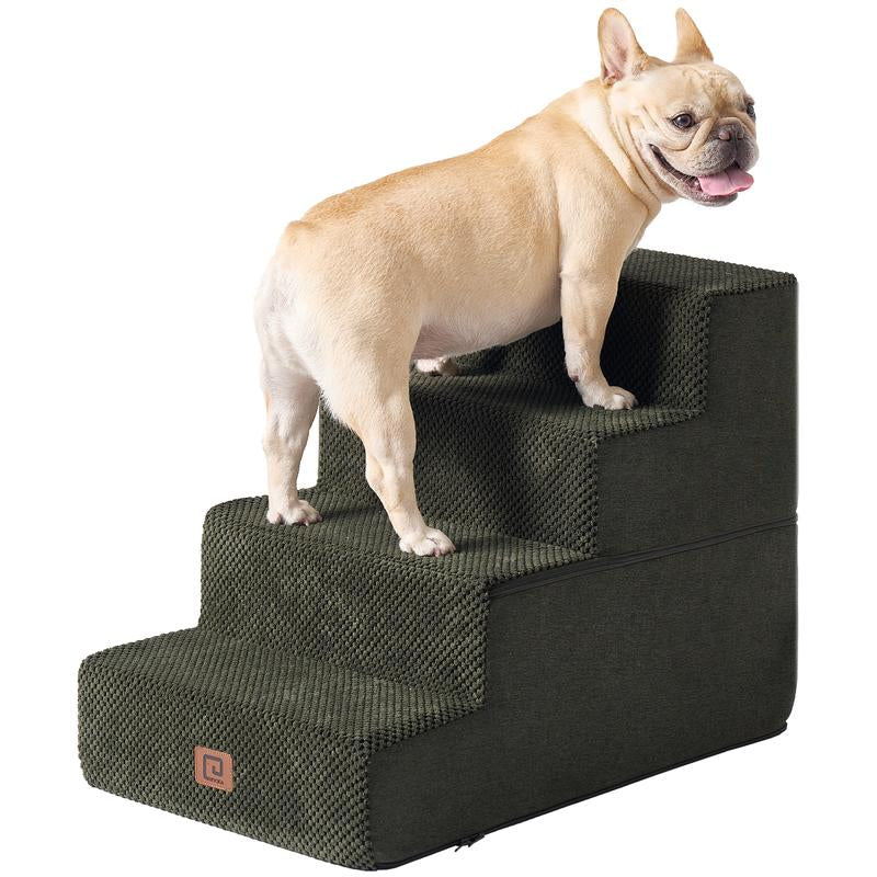 EHEYCIGA Dog Stairs for Bed Dog Steps for High Bed, Pet Steps for Small Dogs and Cats, Non-Slip Balanced Dog Indoor Ramp Pet Step, Home