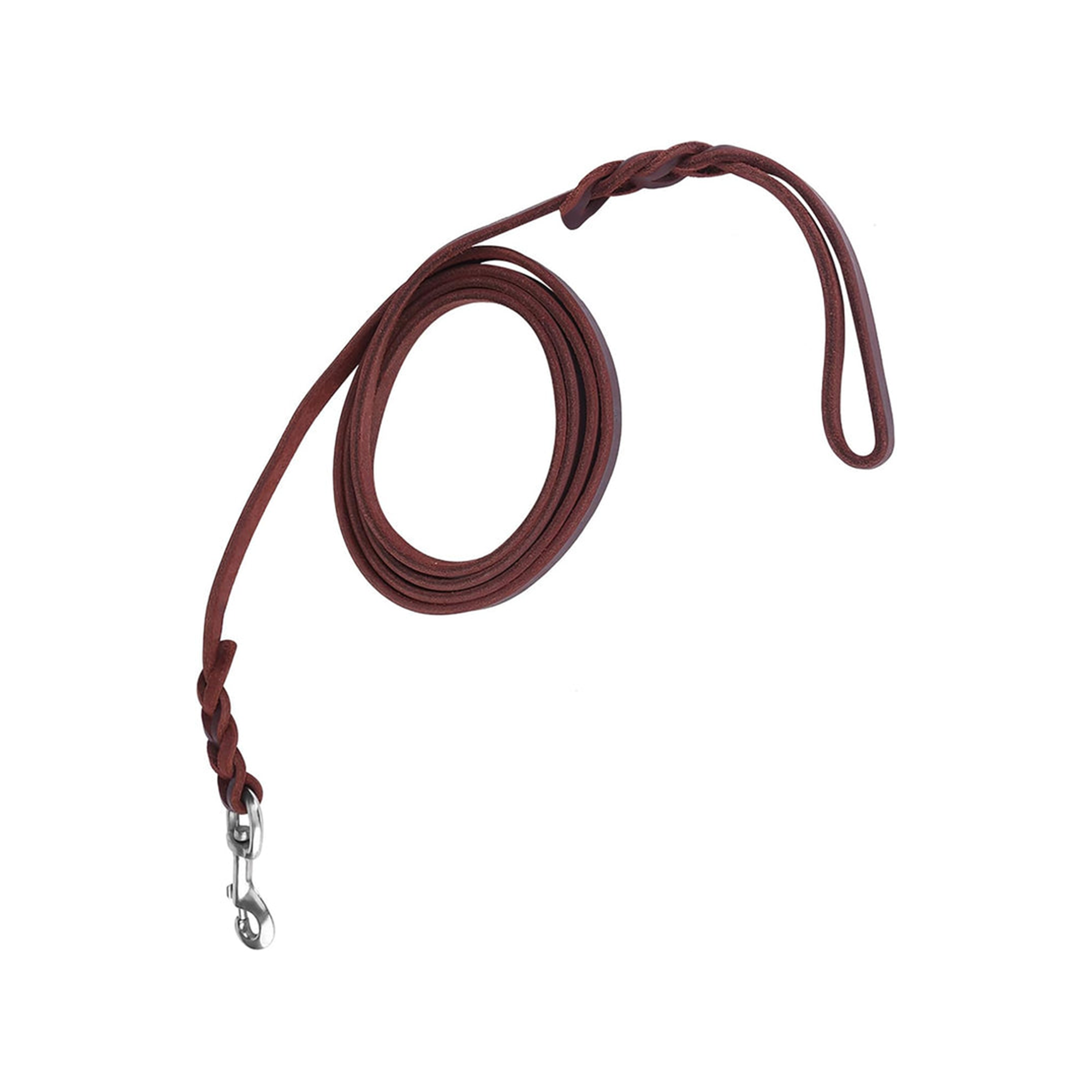 Leather Pet Dog Leash, Cowhide Safety Rope Belt for Daily Walking, Running, and Training (#01)