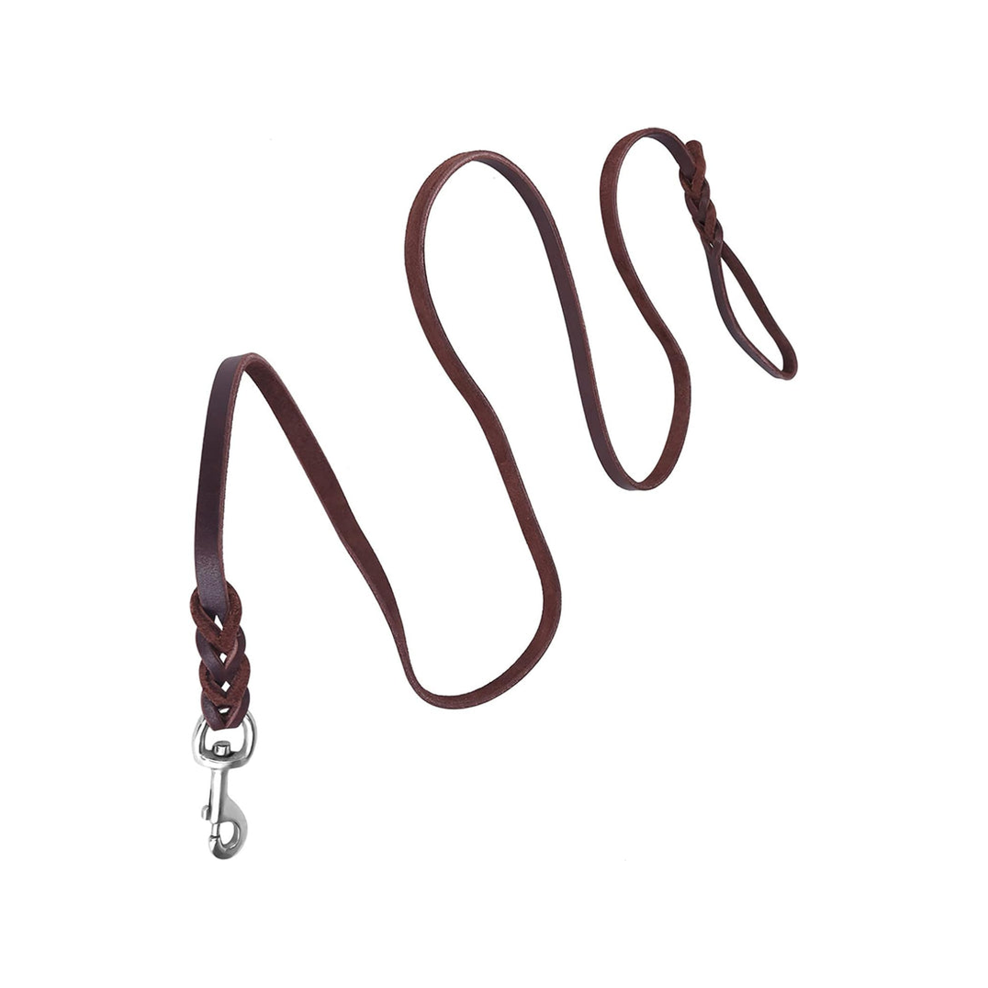 Leather Pet Dog Leash, Cowhide Safety Rope Belt for Daily Walking, Running, and Training (#01)