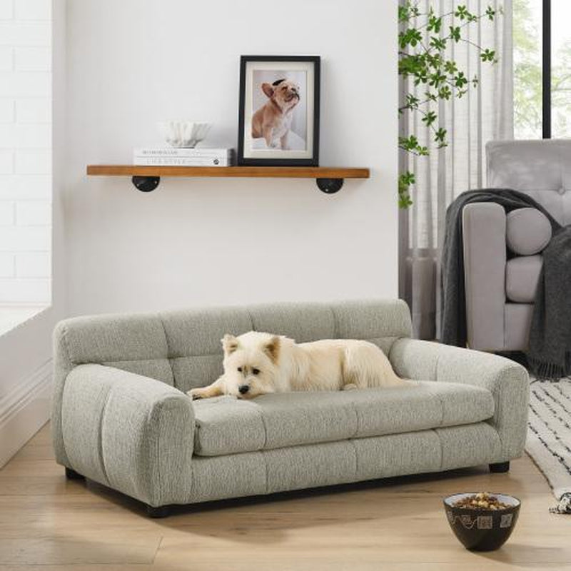 Niccae Soft & Comfortable Pet Sofa with Backrest and Armrests, Modern Rectangular Design for Large & Medium-Sized Dogs, Perfect for Pet Comfort